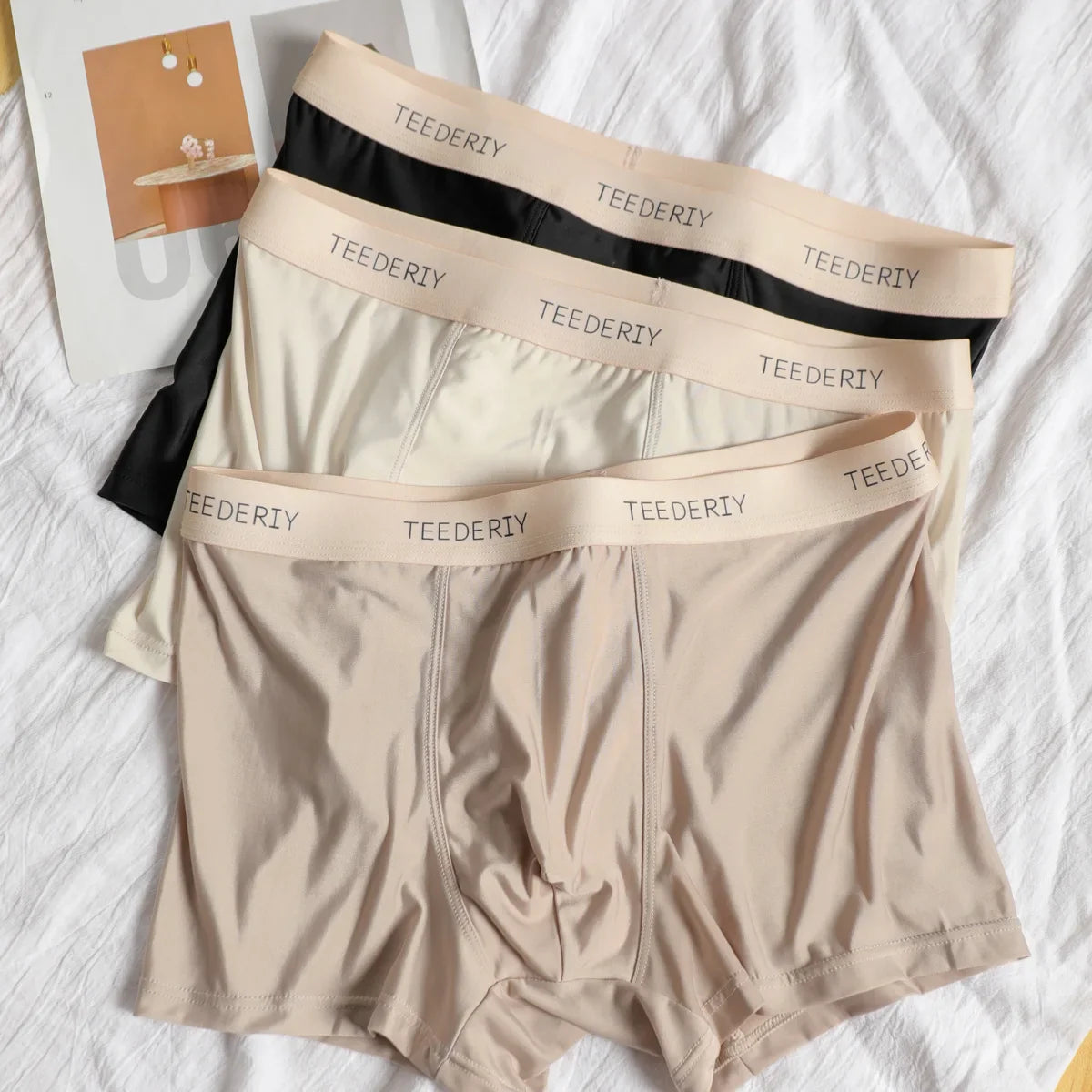 Men's Ice Silk Graphene Boxer Shorts – Ultra-Thin, Breathable, Comfortable Trunks Underwear