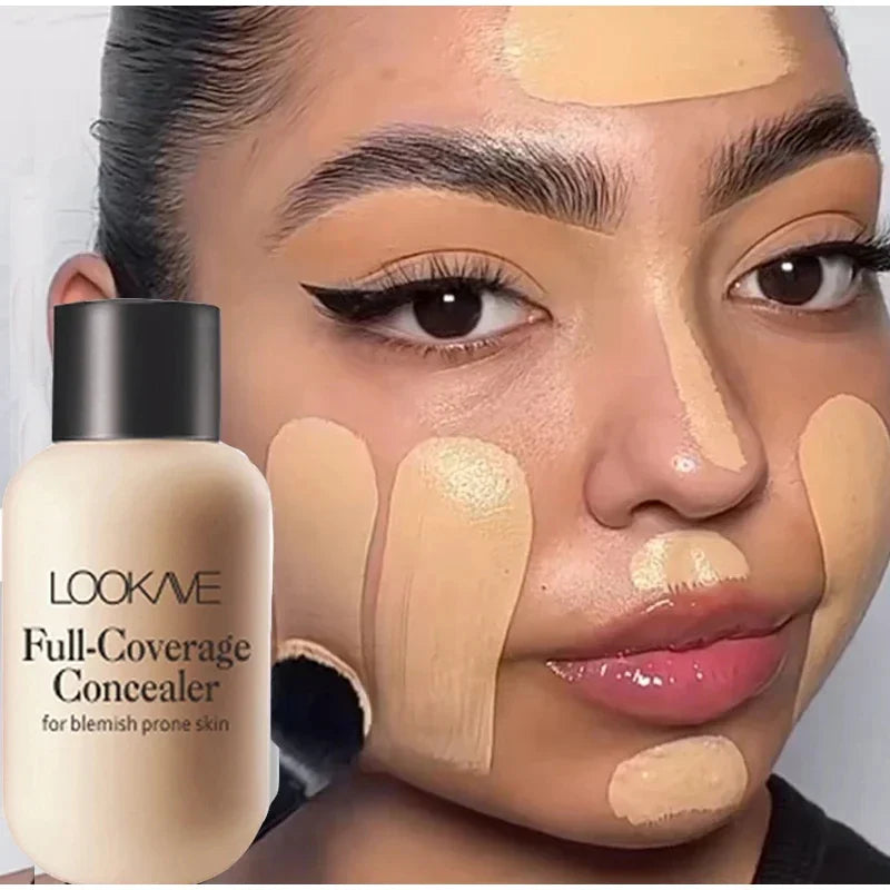 Full Coverage Liquid Concealer Cream – 12ml Waterproof Dark Circles & Face Foundation Makeup Base