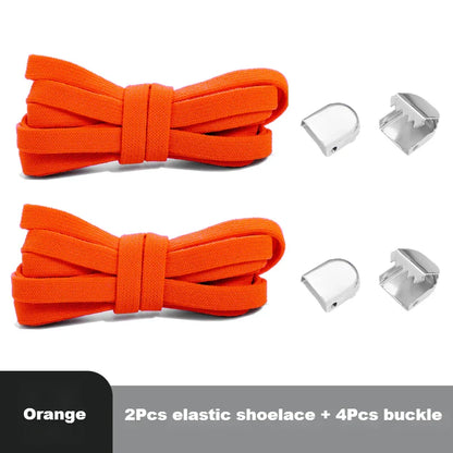 No-Tie 8MM Flat Elastic Shoelaces – Quick Sneakers Laces for Kids & Adults, Shoe Accessories