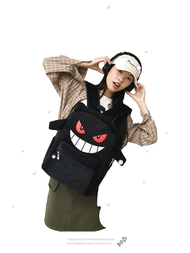 New Fashion Women's Backpack — High-Quality Large Capacity Computer Bag with Cartoon Pattern, Soft Fabric Shoulder Handbag