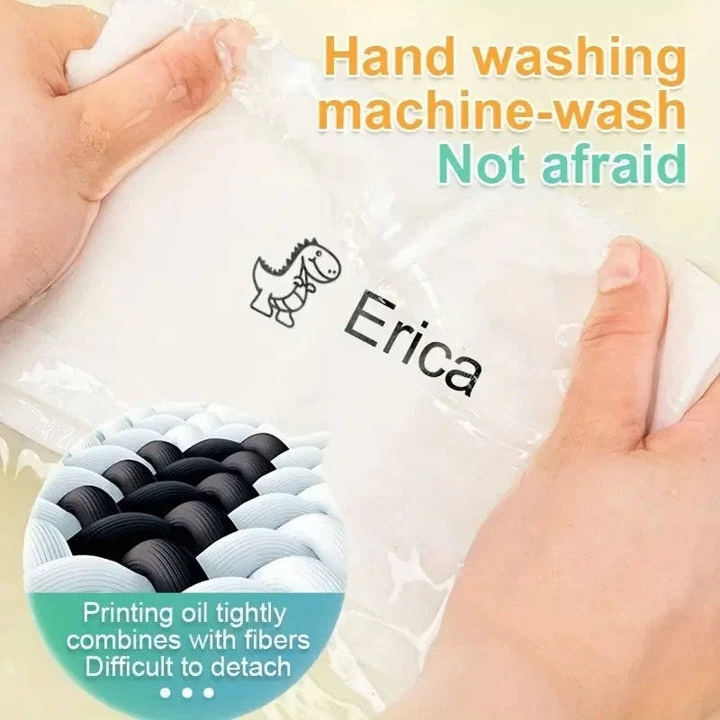 Custom Name Stamp for Kids - Waterproof Washable Personal Label Stamp for Clothes, Socks, School Items & Daily Essentials