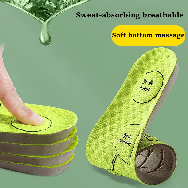 Acupressure Foot Insoles – Breathable Deodorant Sport Insoles for Shoes, Comfortable Running Sole for Men & Women