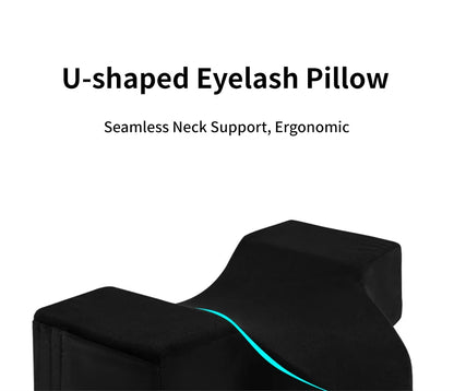 Pink Eyelash Neck Pillow – U-Shaped Memory Foam Support for Lash Extension Accessories