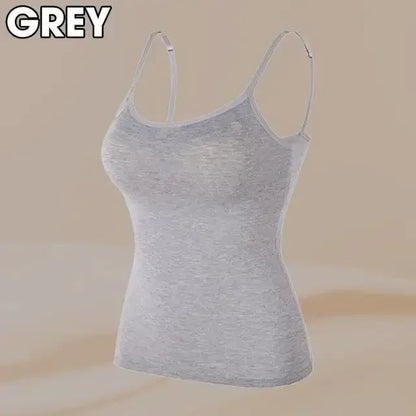 Women Cami Bra Top - Built-In Padded Bra Camisole Vest for Sleepwear, Home Wear & Casual Style