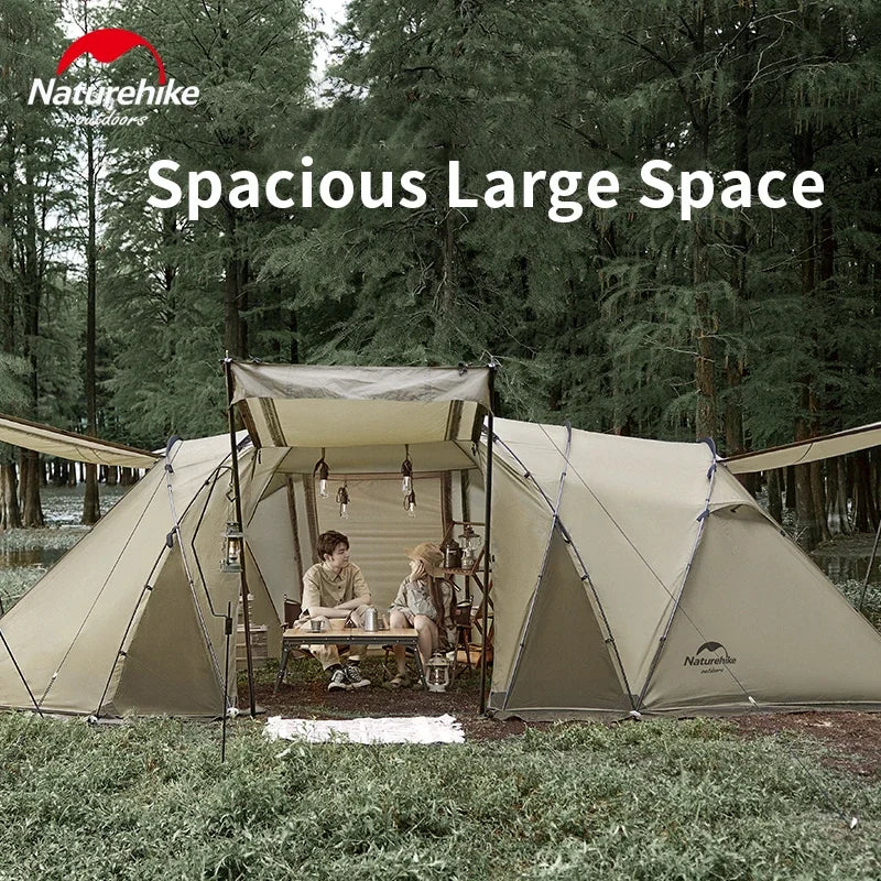 Naturehike Aries Tunnel Tent – 4-6 Person 4-Season Geodesic Outdoor Camping Tent, Double Layer, Large Travel Shelter