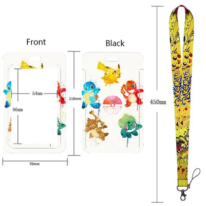 Pikachu Neck Strap Lanyard for Keys – ID Badge Holder, Keychain, Key Rings, Fashion Accessory Gift
