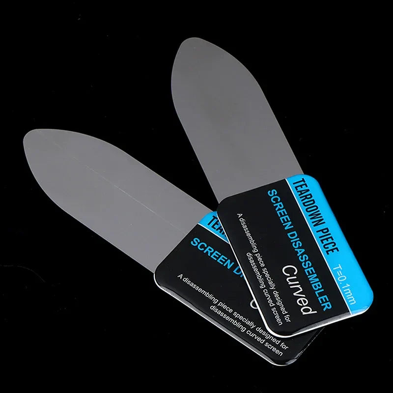 Ultra-Thin Steel Pry Card Tool – Flexible Metal Spudger for Curved LCD Phone Screen Repair & Disassembly