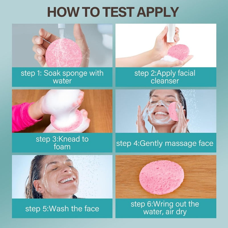50-1000PCS Compressed Facial Cleansing Sponges – Absorbent, Latex-Free Exfoliating Makeup Pads