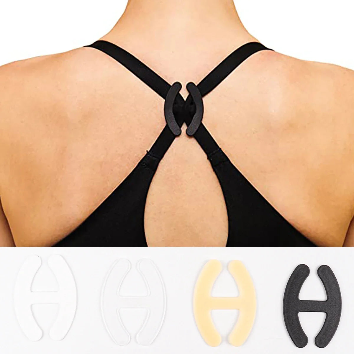 4-Color H-Shaped Anti-Slip Bra Strap Buckles – Cross Strap Underwear Accessories