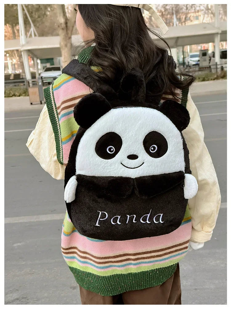 Kuromi & Cinnamoroll Plush Backpack — Cute Cartoon Soft Daypack for School, Travel & Daily Use