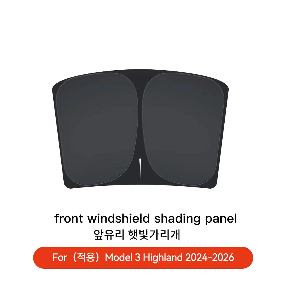 Tesla Model 3/Y Highland Juniper 2026 Side Window Sunshade with Suction Cups – Car Sun Protection Cloth Cover Accessory