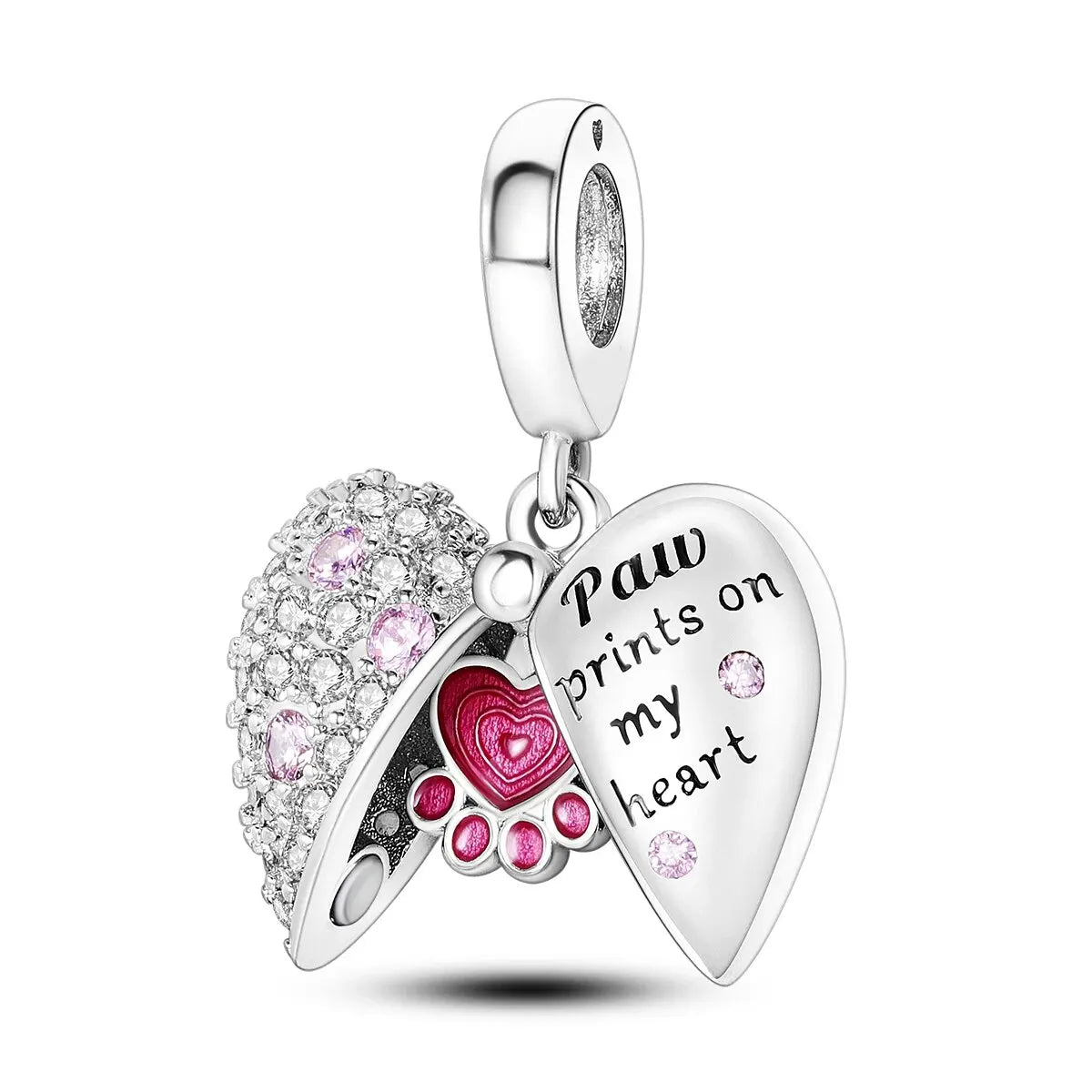 MULA Silver-Plated Sunflower & Four-Leaf Clover Dangle Charms - DIY 3MM Snake Chain Bracelet