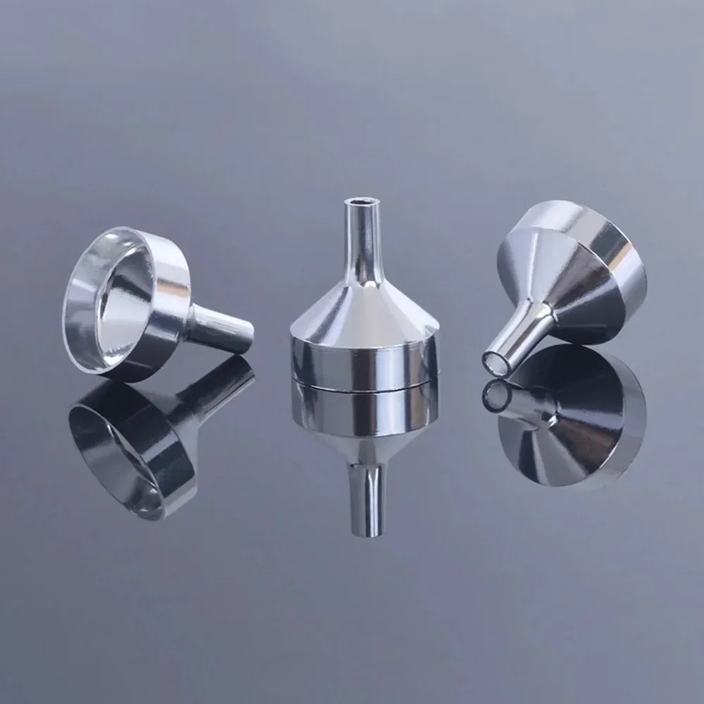 5Pcs Stainless Steel Mini Funnel Set - Kitchen Oil and Liquid Funnel with Detachable Filter, Wide Mouth for Canning Tools
