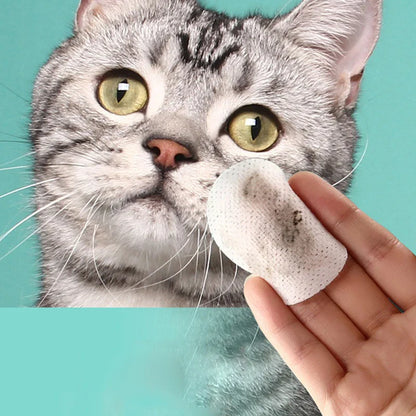 Pet Eye Wipes for Cats and Dogs - Tearmark Cleaning Wet Wipes, Gentle and Irritation-Free, 130 Canned Wipes
