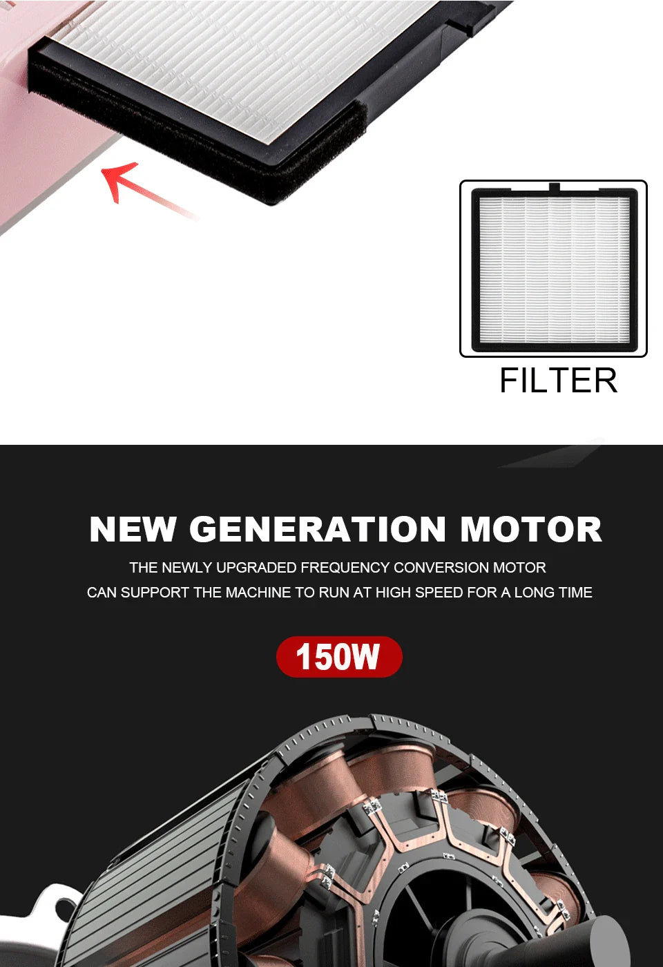 Nail Dust Collector – Powerful Manicure Vacuum Cleaner with Filter, Nail Extractor Fan for Nail Art Tools