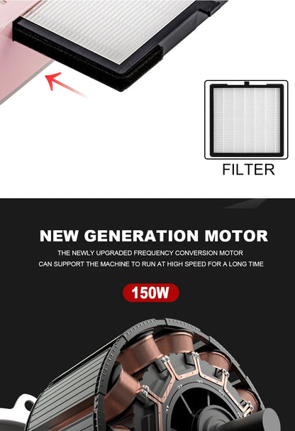 Nail Dust Collector – Powerful Manicure Vacuum Cleaner with Filter, Nail Extractor Fan for Nail Art Tools