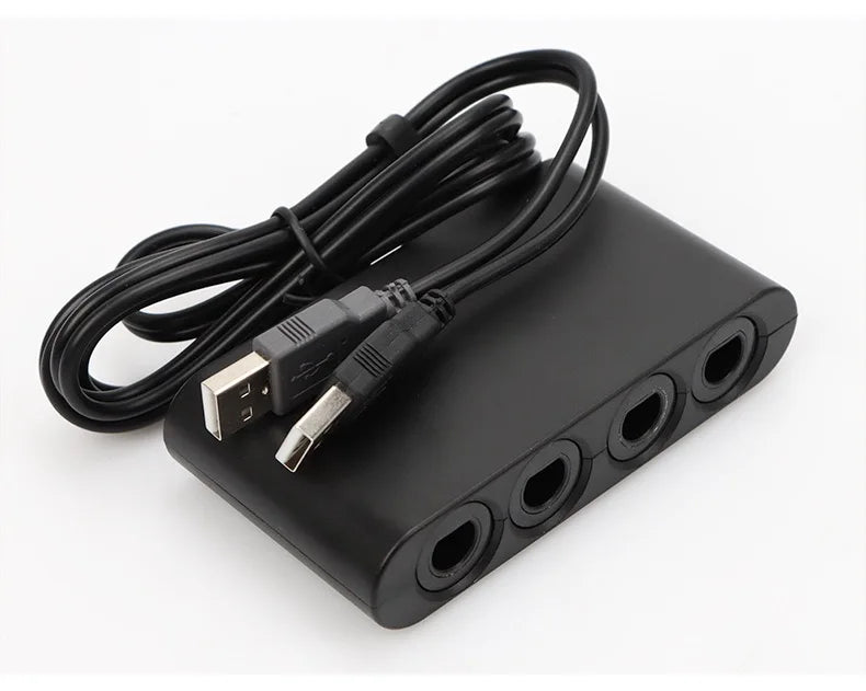 4-Port GameCube Controller Adapter – USB Converter for Nintendo Switch, Wii U, PC, and NGC – Star Fighting Game Support