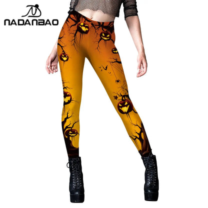 Women’s Christmas Leggings - Mid-Waist Skinny Digital Print Pants for Fitness, Running & Yoga