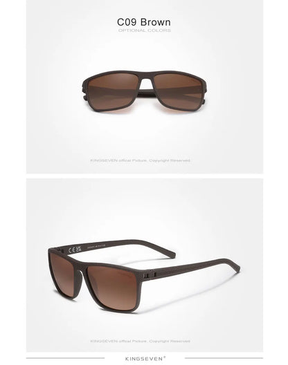 KINGSEVEN Classic Polarized Sunglasses - UV400 Square Frame Eyewear for Men & Women