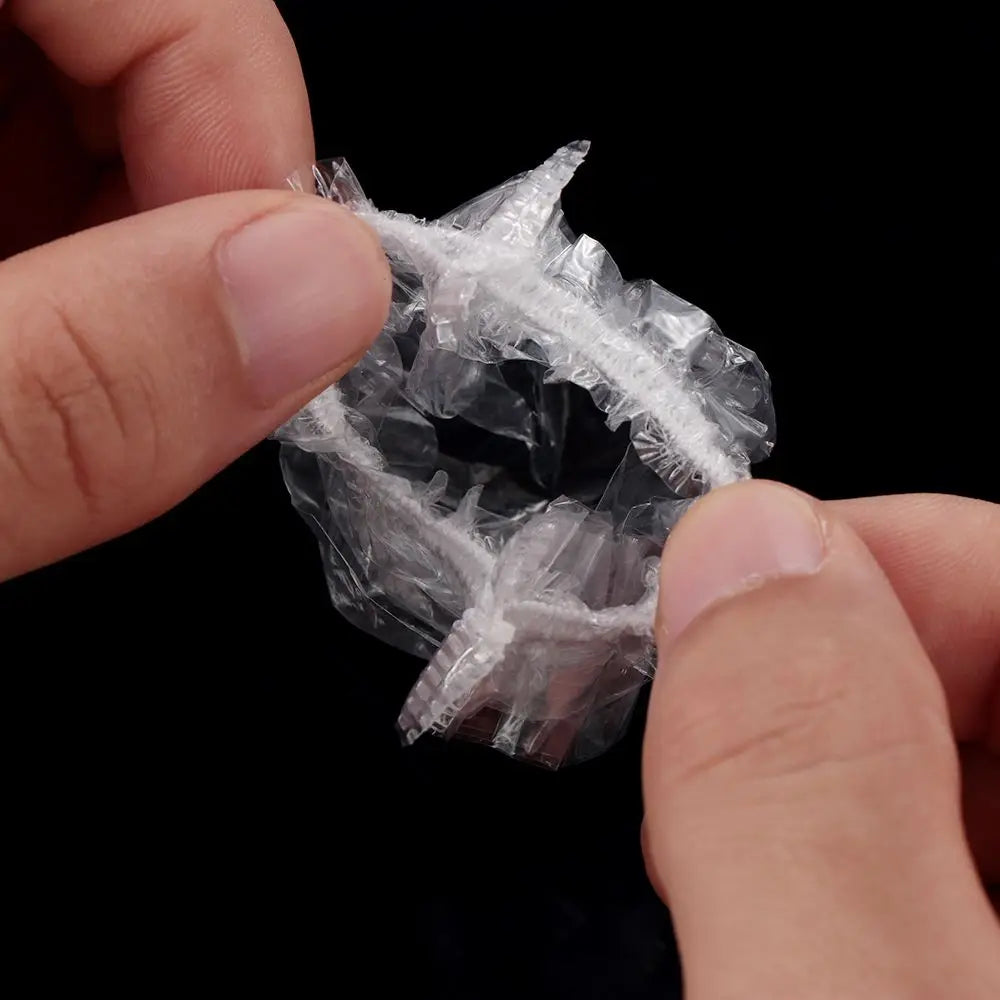Disposable Waterproof Ear Covers: Transparent Elastic Protectors for Bath, Shower, and Salon Hair Dyeing - 50/100Pcs Hair Dyeing Tool