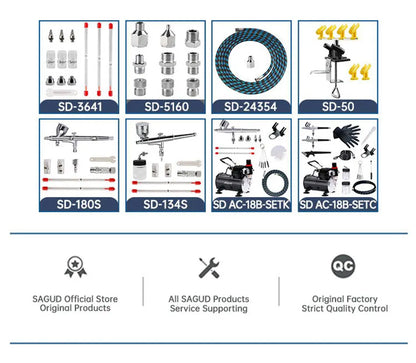 Airbrush Accessories Replacement Maintenance Tools for Any Airbrush Spray Gun Needle Packing Nut & Valve Screw Replace Parts Kit