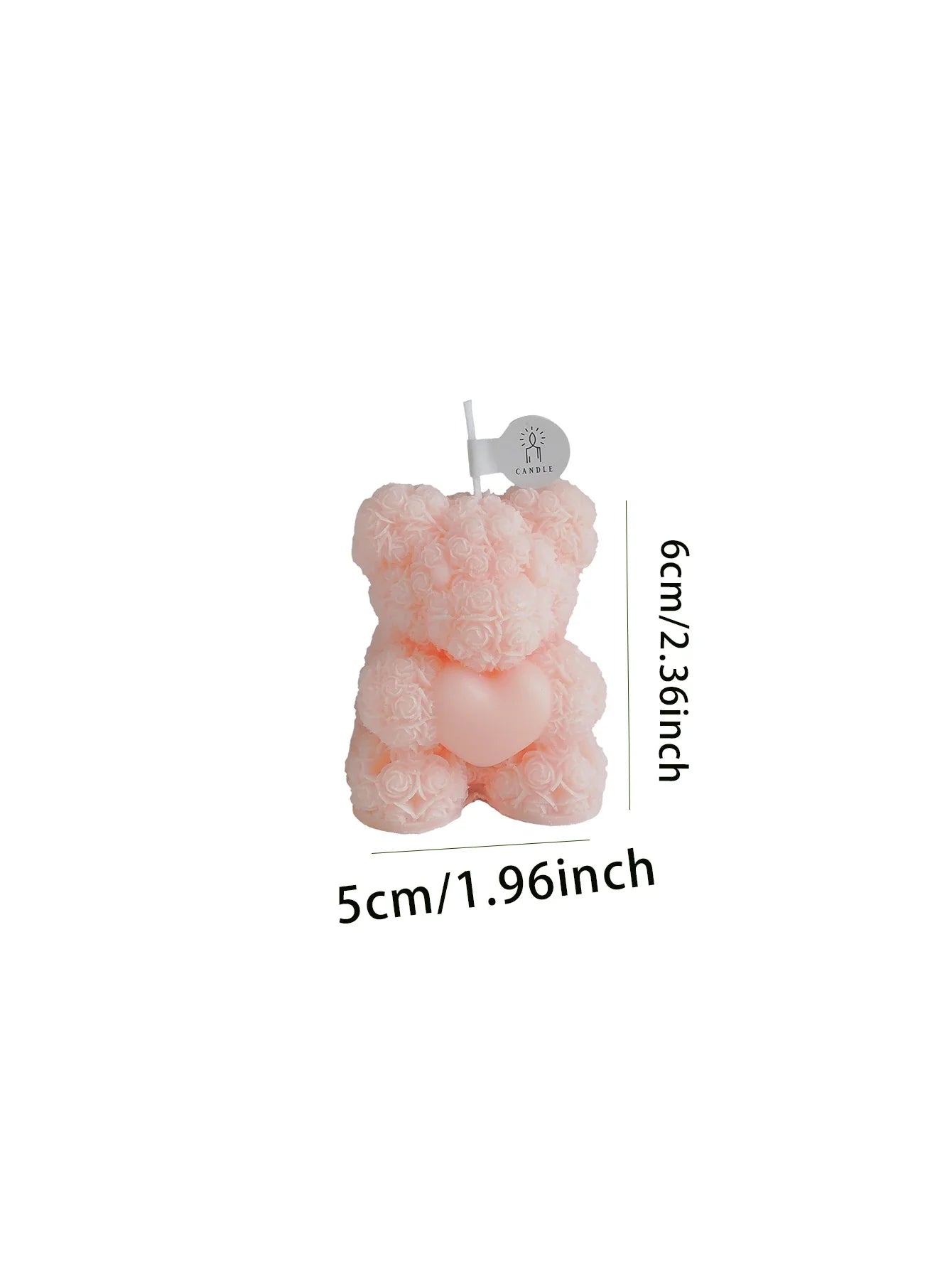 Valentine's Day Scented Candle with Roses & Bears - Perfect for Home Decor & Gift Givin