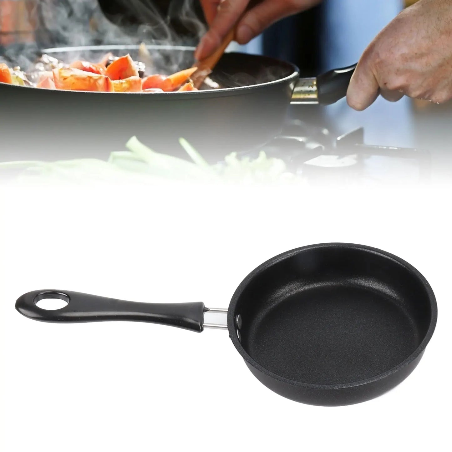 12–20cm Mini Non-Stick Frying Pan – Thickened Stainless Steel Skillet for Gas & Induction Cooking