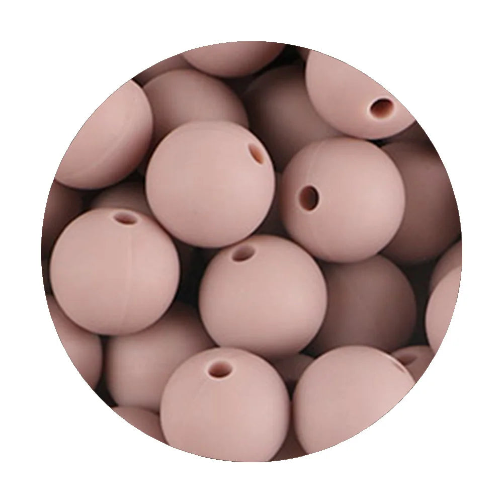 50Pcs Silicone Spacer Beads - 9/12/15mm Round Loose Beads for DIY Necklace Bracelet Jewelry Making