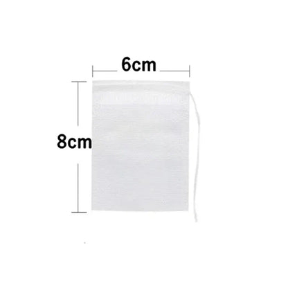 50/100PCS Disposable Tea Filter Bags - Non-Woven Empty Tea Infuser Pouches with String