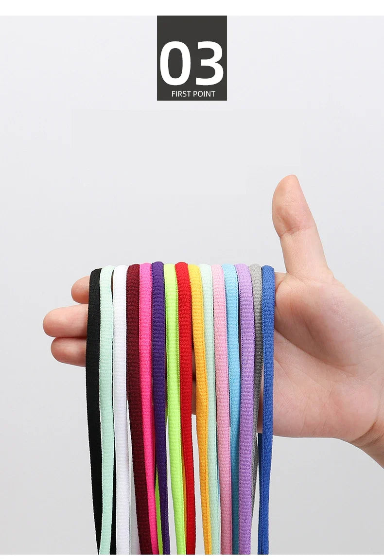 Oval & Semicircle Sneakers Shoe Laces – Classic Woven Round Shoelaces for Adult Unisex Casual & Sports Shoes