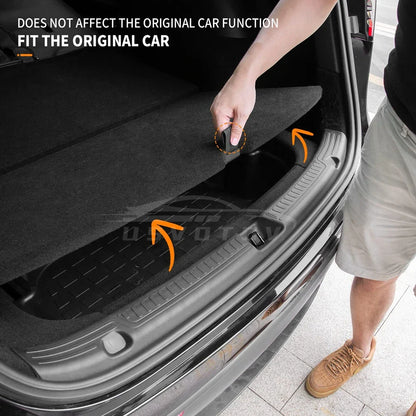 Tesla Model Y Trunk Protector Guard - Anti-Scratch Rear Cargo Threshold Sill Cover, Bumper ABS Organizer Pad Accessories