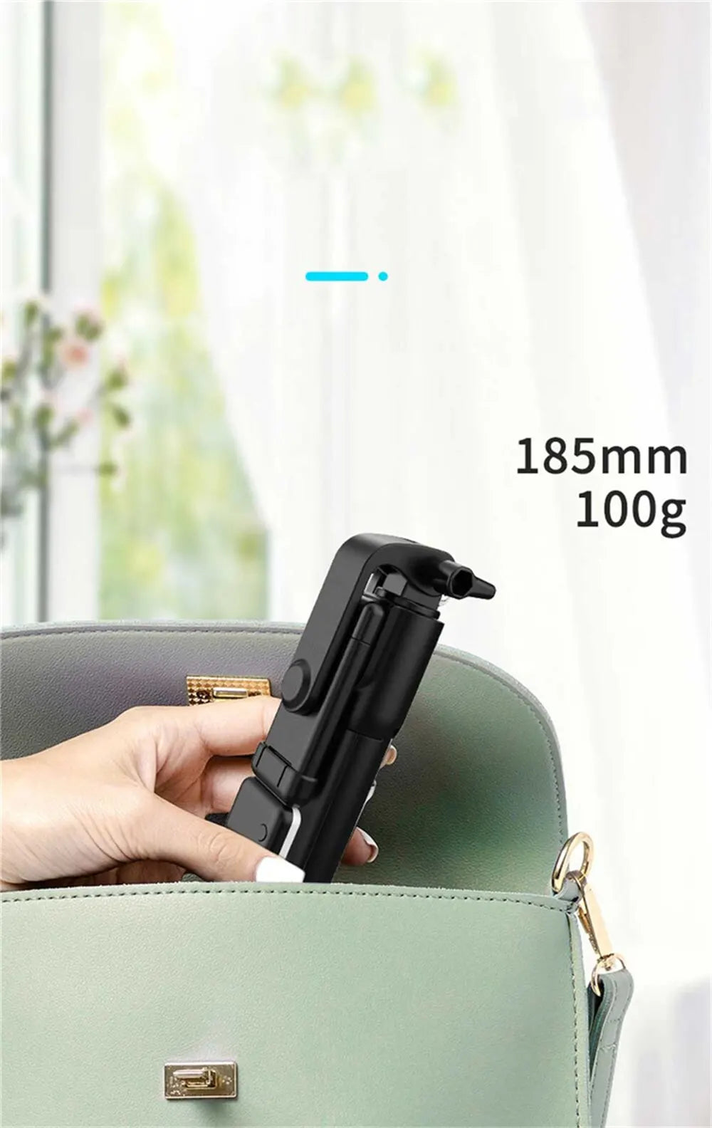 Portable Bluetooth Selfie Stick Tripod with Remote Shutter & Fill Light – Extendable Wireless Phone Stand
