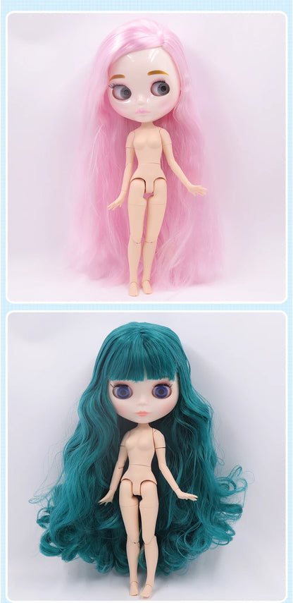 ICY DBS Blythe Doll 1/6 Joint Body 30cm BJD – Shiny Face with Extra Hands, DIY Fashion Doll Gift