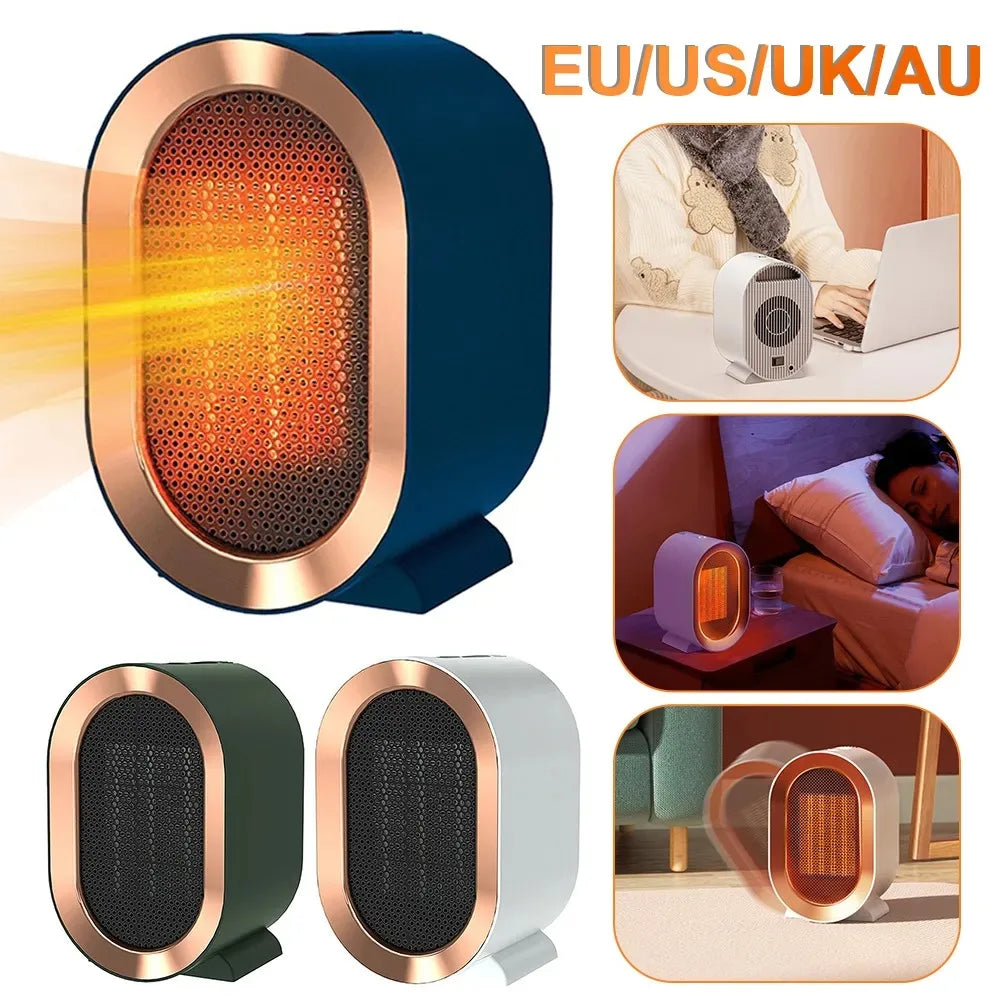 Winter Warmth On-The-Go: Portable 1200W Electric Heater with Remote – Your Mini Household Radiator for Cozy Desktop Heating!
