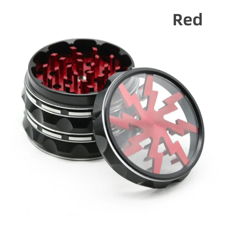 63mm Four-Layer Lightning Metal Grinder — Tobacco & Cigarette Crusher Crusher Tool