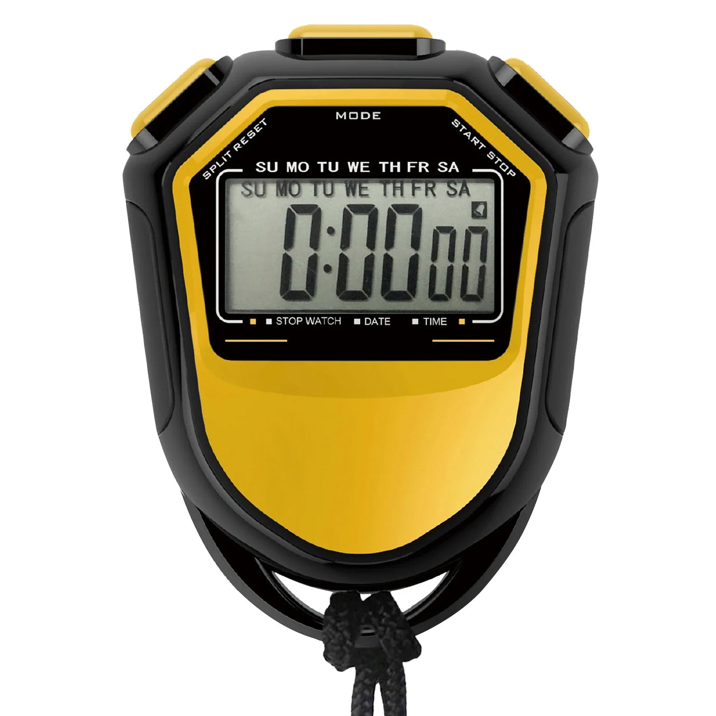 Classic Waterproof Digital Sports Stopwatch – Professional LCD Timer with String for Timing Events