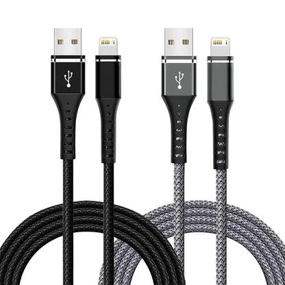 Original Lightning Cable USB – Fast Charging Wire for iPhone 14-6S Plus, X, XR, XS, 13, 12, 11 Pro Max, SE, Nylon Braided Charger Cord