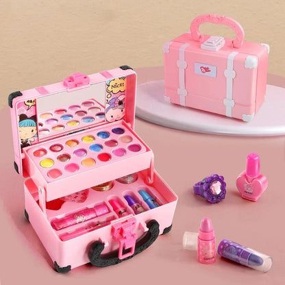 Children's Makeup Play Set – Princess Toy Kit with Lipstick, Eye Shadow, Nontoxic Cosmetics for Girls, Safe Pretend Play Toy