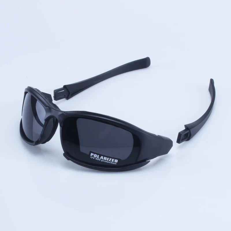 X7 Military Polarized Sunglasses for Men: Bullet-Proof, Smoke Lens Goggles for Motorcycle Cycling and Airsoft Shooting
