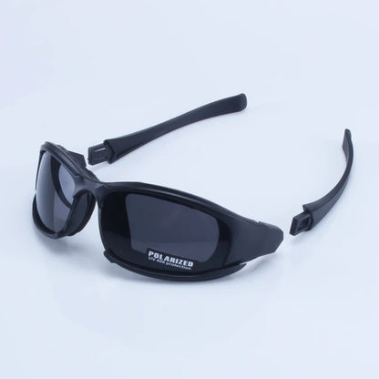 X7 Military Polarized Sunglasses for Men: Bullet-Proof, Smoke Lens Goggles for Motorcycle Cycling and Airsoft Shooting
