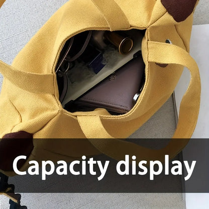 Cartoon Women's Crossbody Bag: Fashionable and Versatile Banana Shoulder Bag - Hand-held Canvas Women's Bag