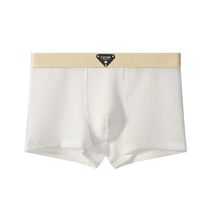Men’s Ice Silk Boxer Shorts – Breathable Satin-Like Mesh Summer Underwear, Skin-Friendly Comfort Fit (1–3 Pack)