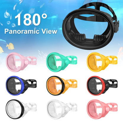 Full-Face Snorkeling Mask - Waterproof Anti-Fog 180° Panoramic Diving Goggles for Adults