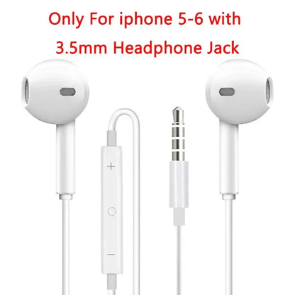 Original Wired Earphones for iPhone & iPad – In-Ear Lightning, USB-C & 3.5mm Earbuds Compatible with iPhone 17-11 Pro Max, 7/8 Plus, XR