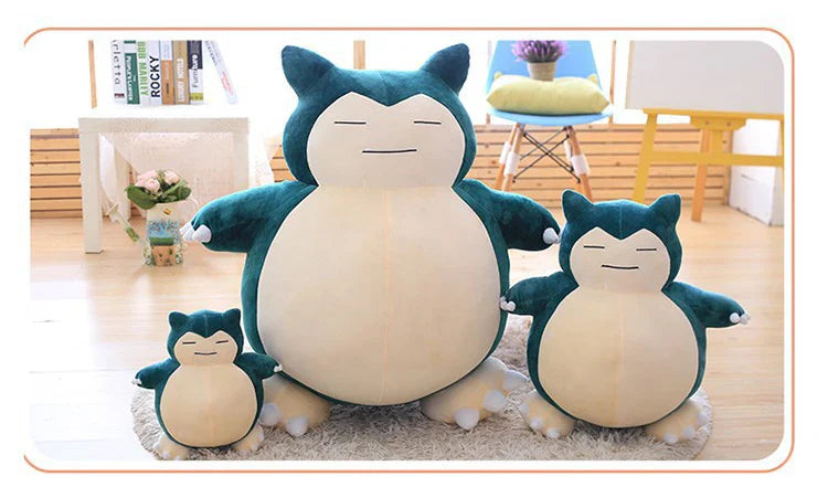 30/50cm Pokémon Snorlax Plush Toy — Soft Anime Stuffed Doll, Cartoon Monster Elf, Birthday Gift for Girls