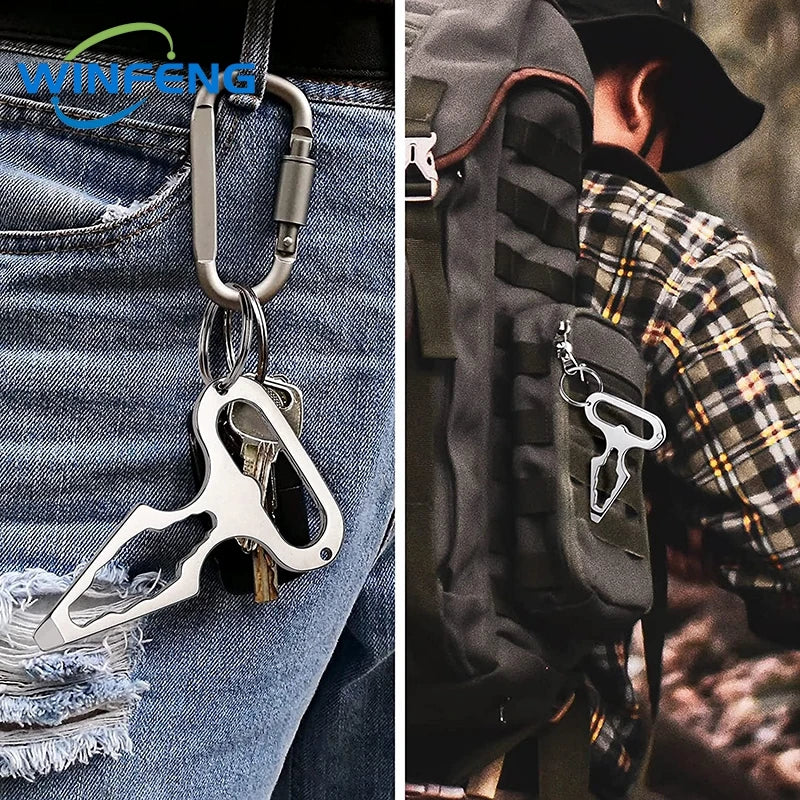 EDC Self-Defense Keychain Tool - Outdoor Survival Stinger with Bottle Opener & Wrench for Men & Women