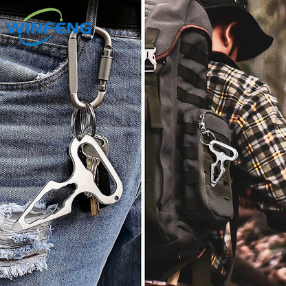 EDC Self-Defense Keychain Tool - Outdoor Survival Stinger with Bottle Opener & Wrench for Men & Women