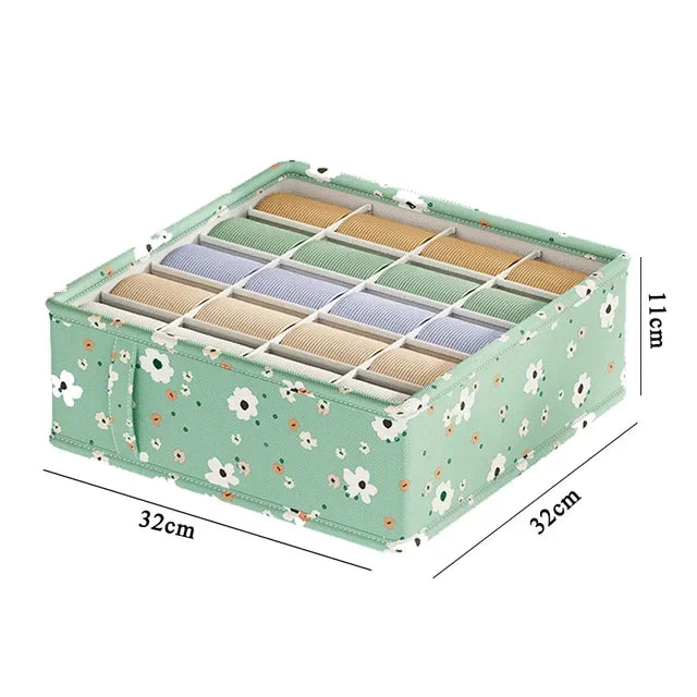 Underwear & Socks Cabinet Drawer Organizer – Wardrobe Storage Box for Clothes, Ties, Pants & Bras