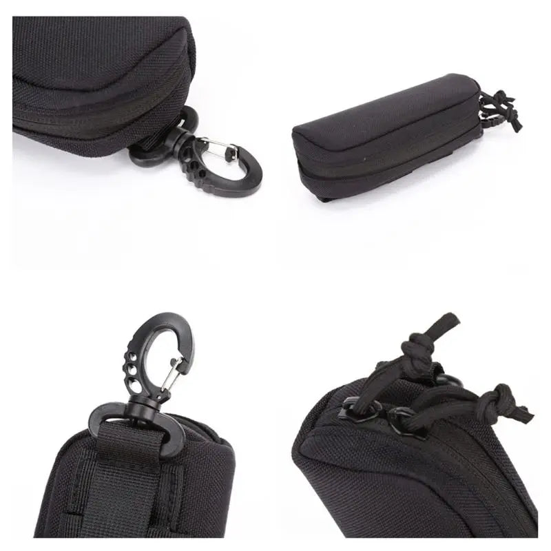 Tactical MOLLE Shockproof Eyeglass Case – Portable 1000D Nylon Protective Hunting Sunglasses Box