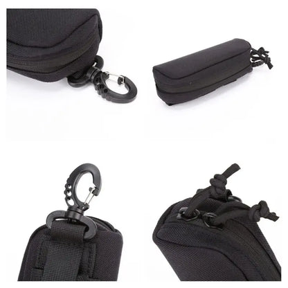 Tactical MOLLE Shockproof Eyeglass Case – Portable 1000D Nylon Protective Hunting Sunglasses Box